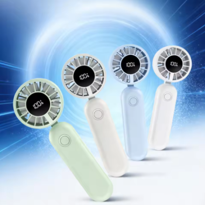 2026 N607 3200mAh Rechargeable Portable Mini Handy Fan Summer Outdoor Pocket Personal Turbo USB Desktop Folding Small Fan